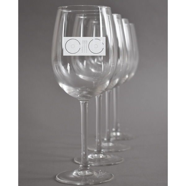Custom Music DJ Master Wine Glasses (Set of 4)