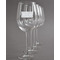DJ Music Master Engraved Wine Glasses Set of 4 - Front View