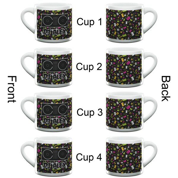 Music DJ Master Espresso Cup - 6oz (Double Shot Set of 4) APPROVAL