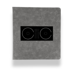 DJ Music Master Leather Binder - 1" - Grey (Personalized)