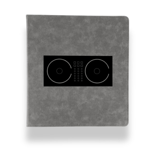 DJ Music Master Leather Binder - 1" - Grey - Front View