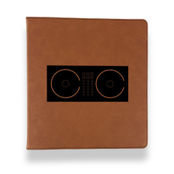 DJ Music Master Leather Binder - 1" - Rawhide (Personalized)