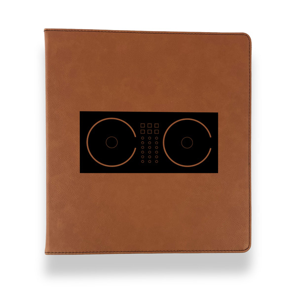 DJ Music Master Leather Binder - 1" - Rawhide - Front View