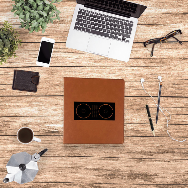 DJ Music Master Leather Binder - 1" - Rawhide - Lifestyle View