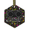 Music DJ Master Flat Glass Ornament - Hexagon w/ Name or Text