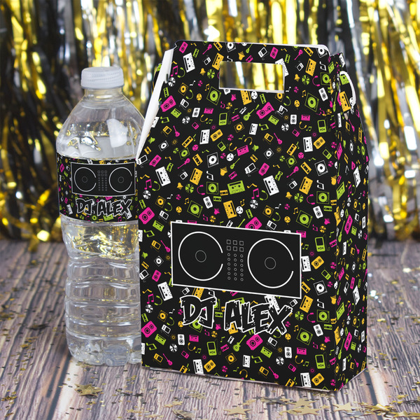DJ Music Master Gable Favor Box - In Context