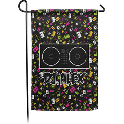 DJ Music Master Small Garden Flag - Single Sided w/ Name or Text
