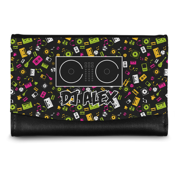 Custom DJ Music Master Genuine Leather Women's Wallet - Small (Personalized)