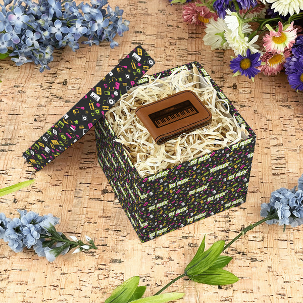 DJ Music Master Gift Boxes with Lid - Canvas Wrapped - Small - In Context