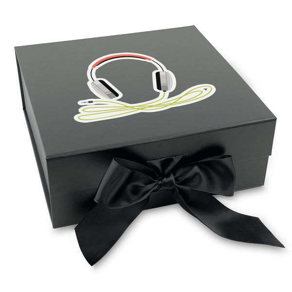 DJ Music Master Gift Boxes with Magnetic Lid - Black - Front (angle)