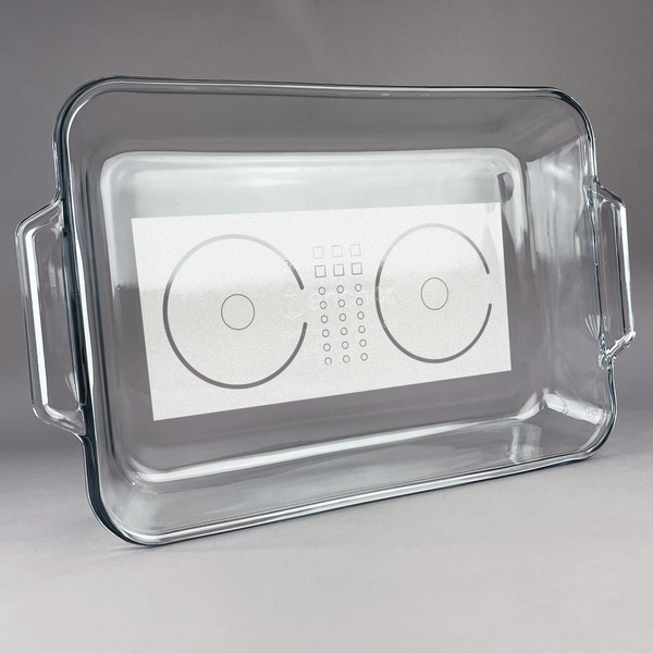 Custom DJ Music Master Glass Baking and Cake Dish