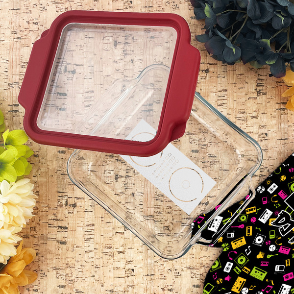 DJ Music Master Glass Cake Dish - LIFESTYLE (8x8)