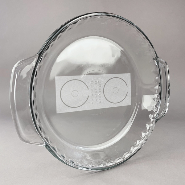 Custom DJ Music Master Glass Pie Dish - 9.5in Round