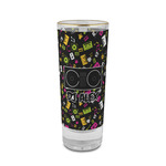 DJ Music Master 2 oz Shot Glass -  Glass with Gold Rim - Single (Personalized)