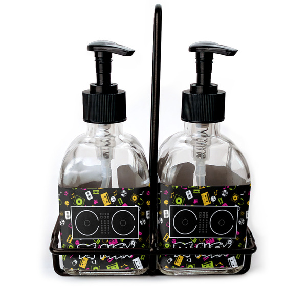 Custom Music DJ Master Glass Soap & Lotion Bottle Set (Personalized)