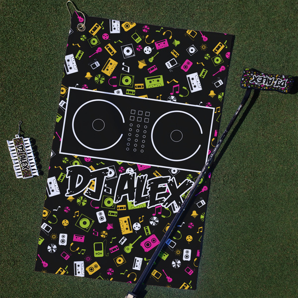 Custom DJ Music Master Golf Towel Gift Set w/ Name or Text