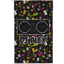 DJ Music Master Golf Towel - Poly-Cotton Blend - Small w/ Name or Text
