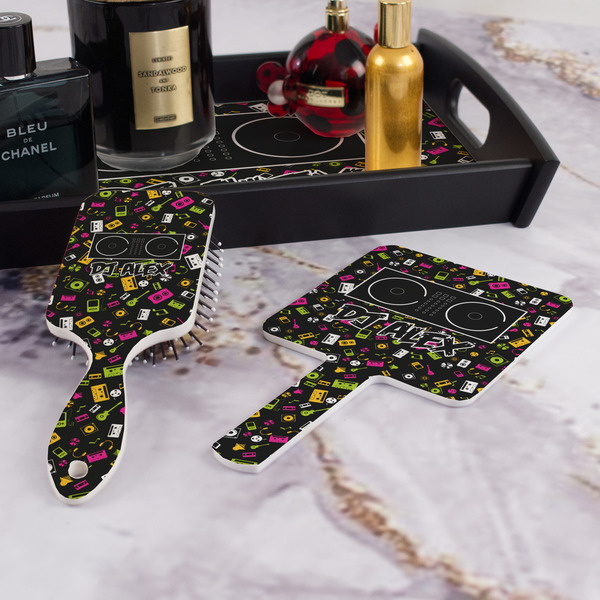 DJ Music Master Hair Brush and Hand Mirror - Bathroom Scene