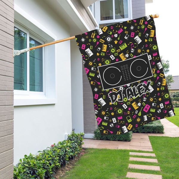 DJ Music Master House Flags - Double Sided - LIFESTYLE