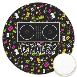 DJ Music Master Printed Cookie Topper - 3.25" (Personalized)