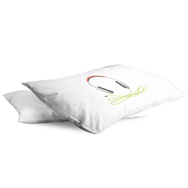 DJ Music Master King Pillow Case - TWO (partial print)