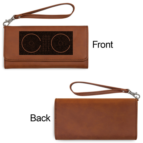 DJ Music Master Ladies Wallets - Faux Leather - Rawhide - Front & Back View
