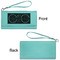 DJ Music Master Ladies Wallets - Faux Leather - Teal - Front & Back View