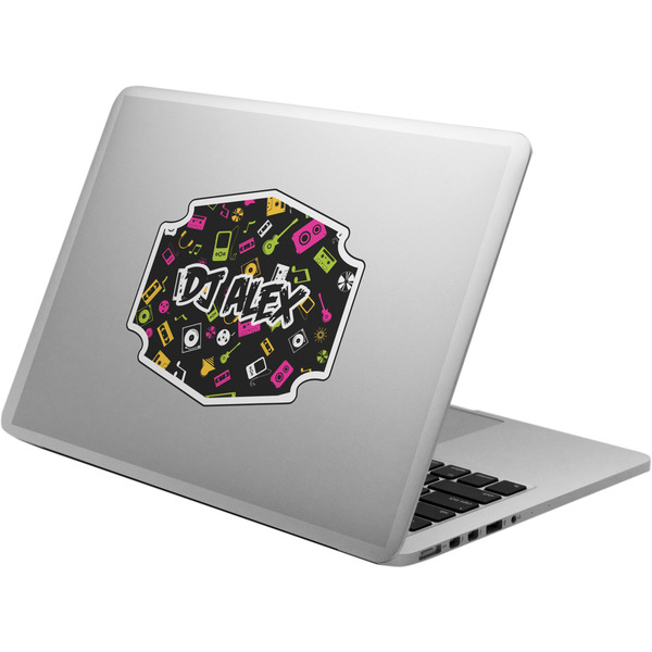 Custom Music DJ Master Laptop Decal (Personalized)