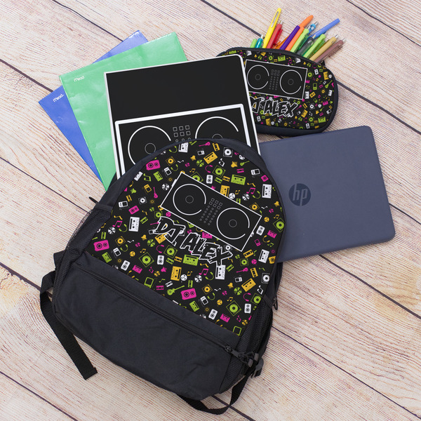 DJ Music Master Large Backpack - Black - With Stuff