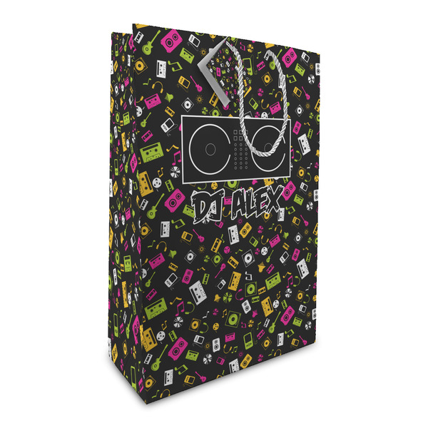 Custom DJ Music Master Large Gift Bag (Personalized)