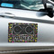 DJ Music Master Large Rectangle Car Magnets- In Context