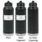 DJ Music Master Laser Engraved Water Bottles - 2 Styles - Front & Back View