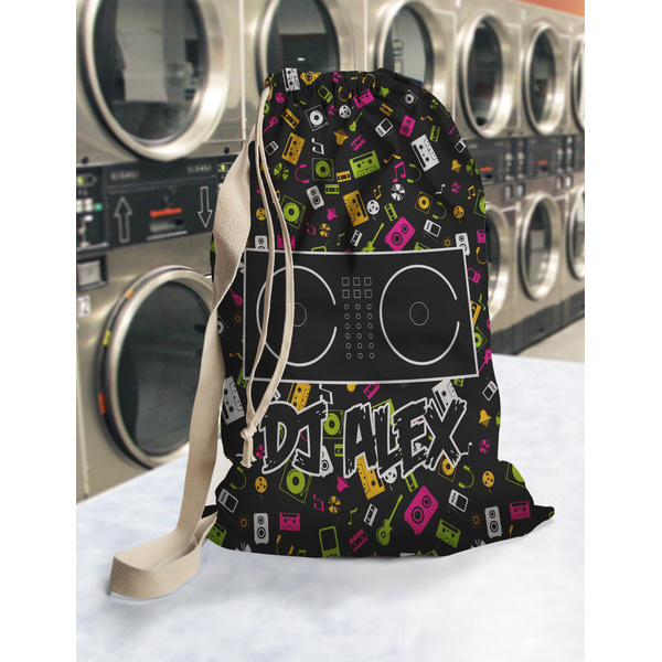 DJ Music Master Laundry Bag in Laundromat