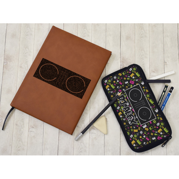 DJ Music Master Leather Sketchbook - Small - Double Sided - In Context
