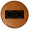 DJ Music Master Faux Leather Iron On Patch - Round