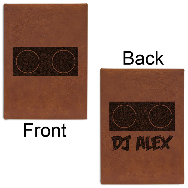 DJ Music Master Leatherette Sketchbooks - Large - Double Sided - Front & Back View