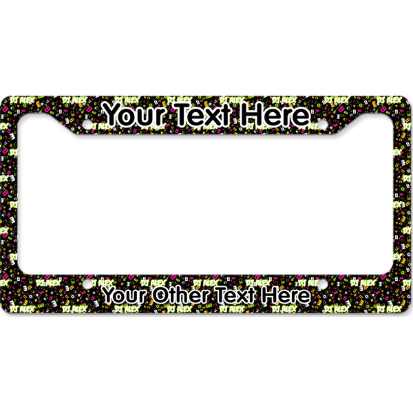 Music DJ Master License Plate Frame Wide