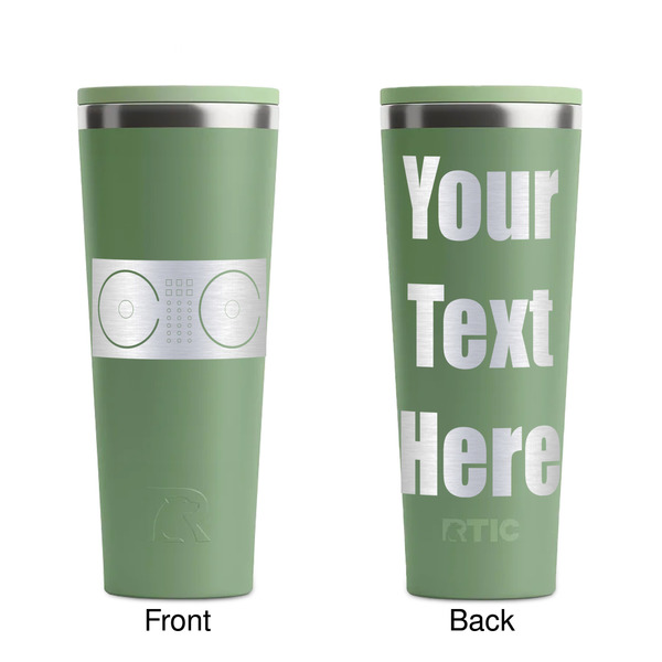 DJ Music Master Light Green RTIC Everyday Tumbler - 28 oz. - Front and Back