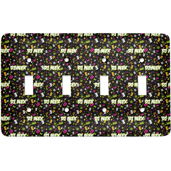 Custom Music DJ Master Light Switch Cover (4 Toggle Plate) (Personalized)