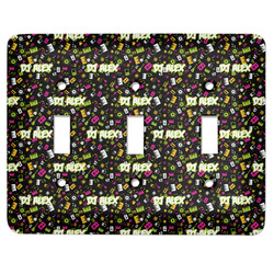 Music DJ Master Light Switch Cover (3 Toggle Plate) (Personalized)