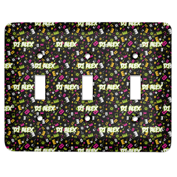Custom Music DJ Master Light Switch Cover (3 Toggle Plate) (Personalized)