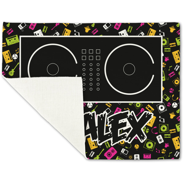 DJ Music Master Linen Placemat - Folded Corner (single side)