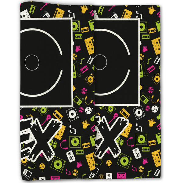DJ Music Master Linen Placemat - Folded Half (double sided)