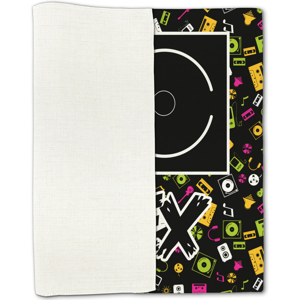 DJ Music Master Linen Placemat - Folded Half