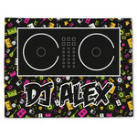 DJ Music Master Single-Sided Linen Placemat - Single w/ Name or Text