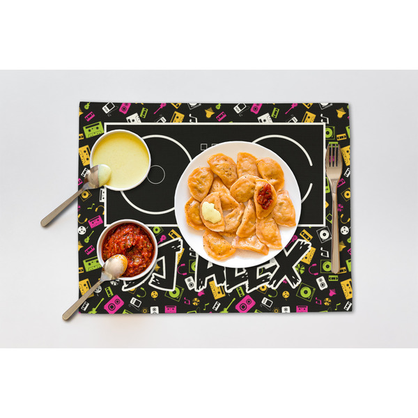 DJ Music Master Linen Placemat - Lifestyle (single)