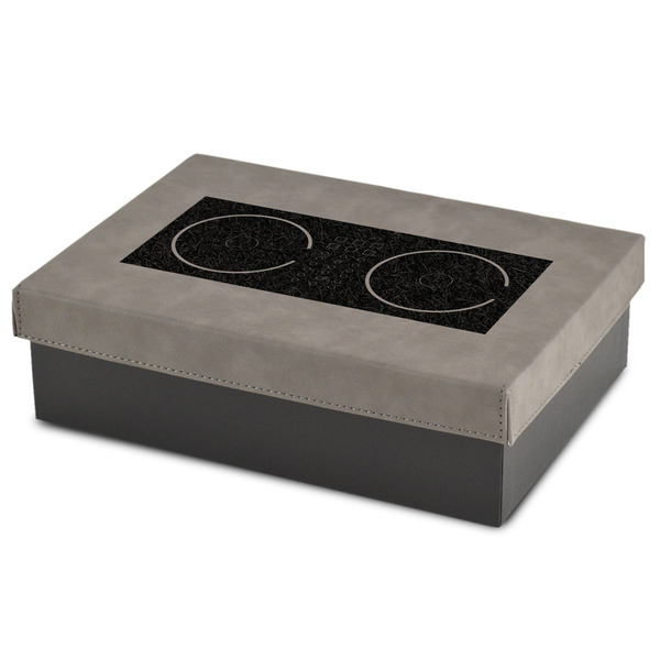 Custom DJ Music Master Gift Boxes w/ Engraved Leather Lid