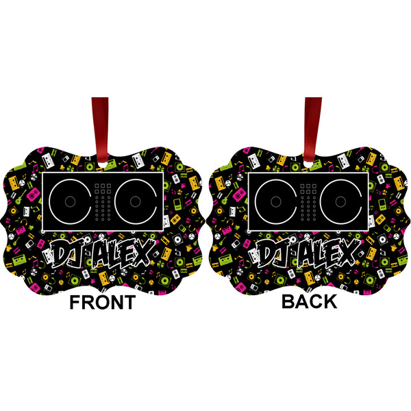 Music DJ Master Metal Benilux Ornament - Front and Back (APPROVAL)