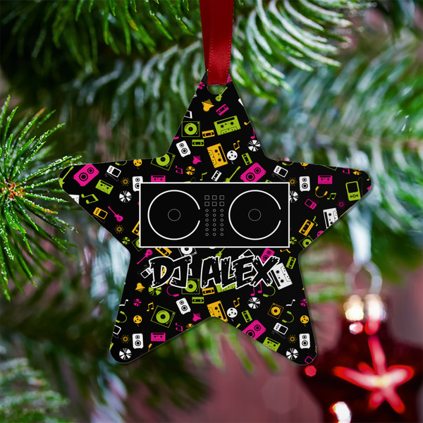 Music DJ Master Metal Star Ornament - Lifestyle