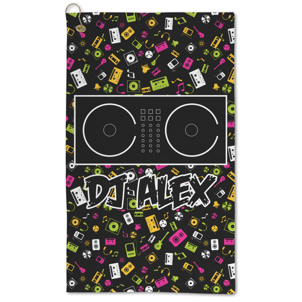 Custom DJ Music Master Microfiber Golf Towel - Large (Personalized)